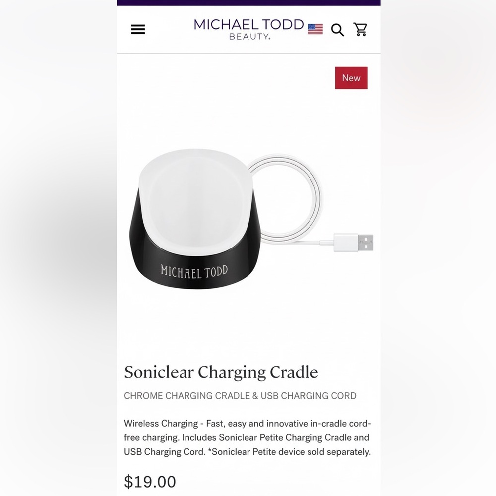Michael Todd Soniclear Petite Charging Cradle And Travel Case Set - Picture 4 of 6